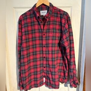 Carhartt Red and Black Plaid Casual Shirt